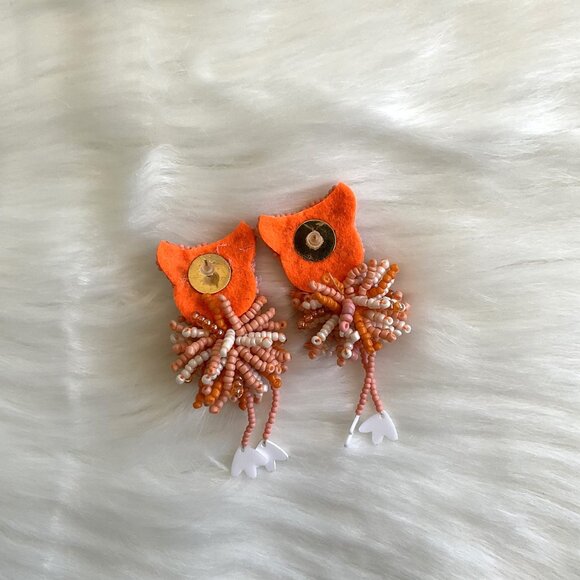 CAT BEADED TASSEL EARRINGS FESTIVE CAUSAL COSPLAY HALLOWEEN - Picture 3 of 5